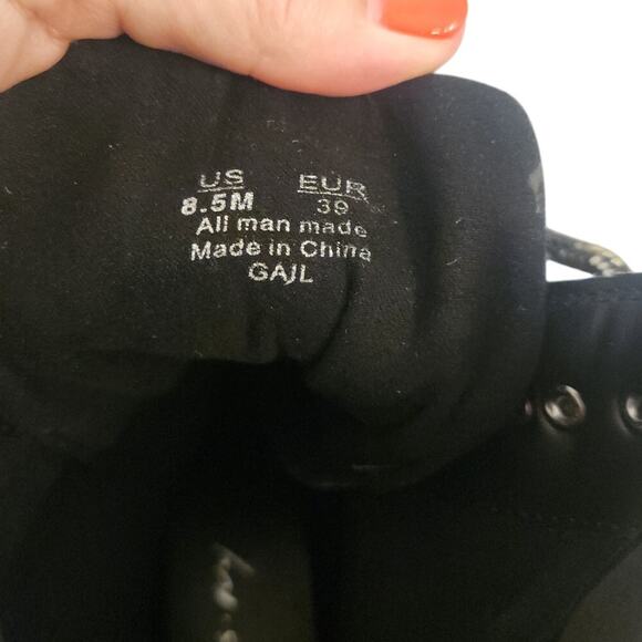 NIB Circus Sam Edelman Gail Lace Up Platform Boots Black 8.5M - Picture 8 of 8